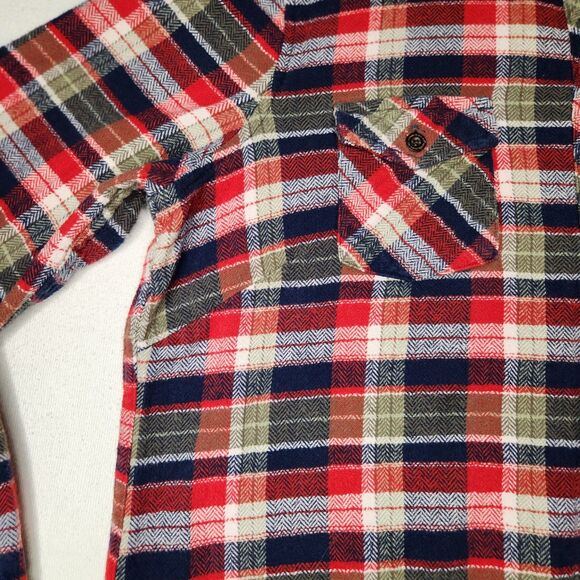 Field & Stream Women's 100% Cotton Plaid Flannel Button Up Shirt Size Small VTG - Picture 8 of 15